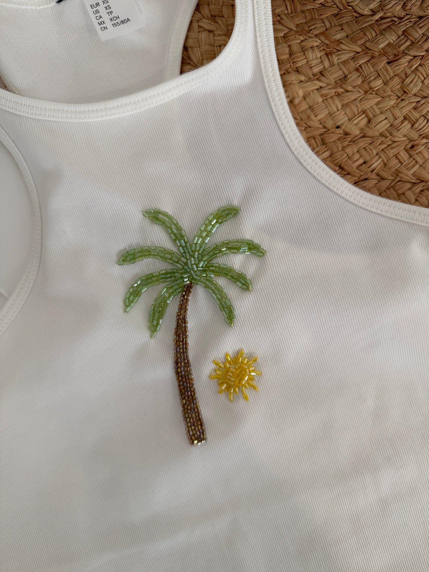Sundazed Palm Tree Beaded Tank top