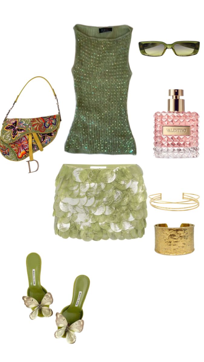 Verde Sequin Skirt