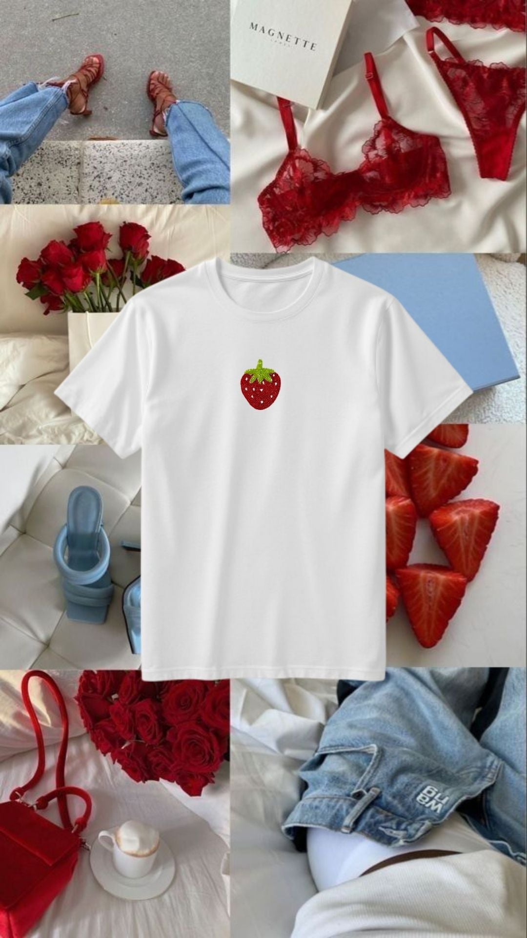 Berry Beaded Top/Tee