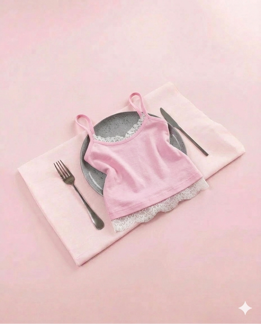 Berry Swirl: Pink Lace Tank Top