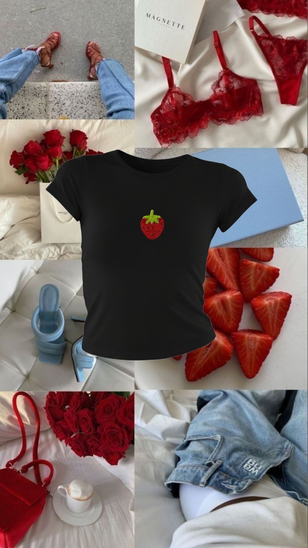 Berry Beaded Top/Tee