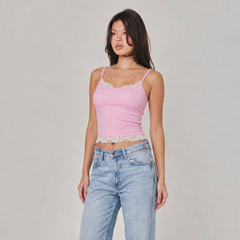 Berry Swirl: Pink Lace Tank Top