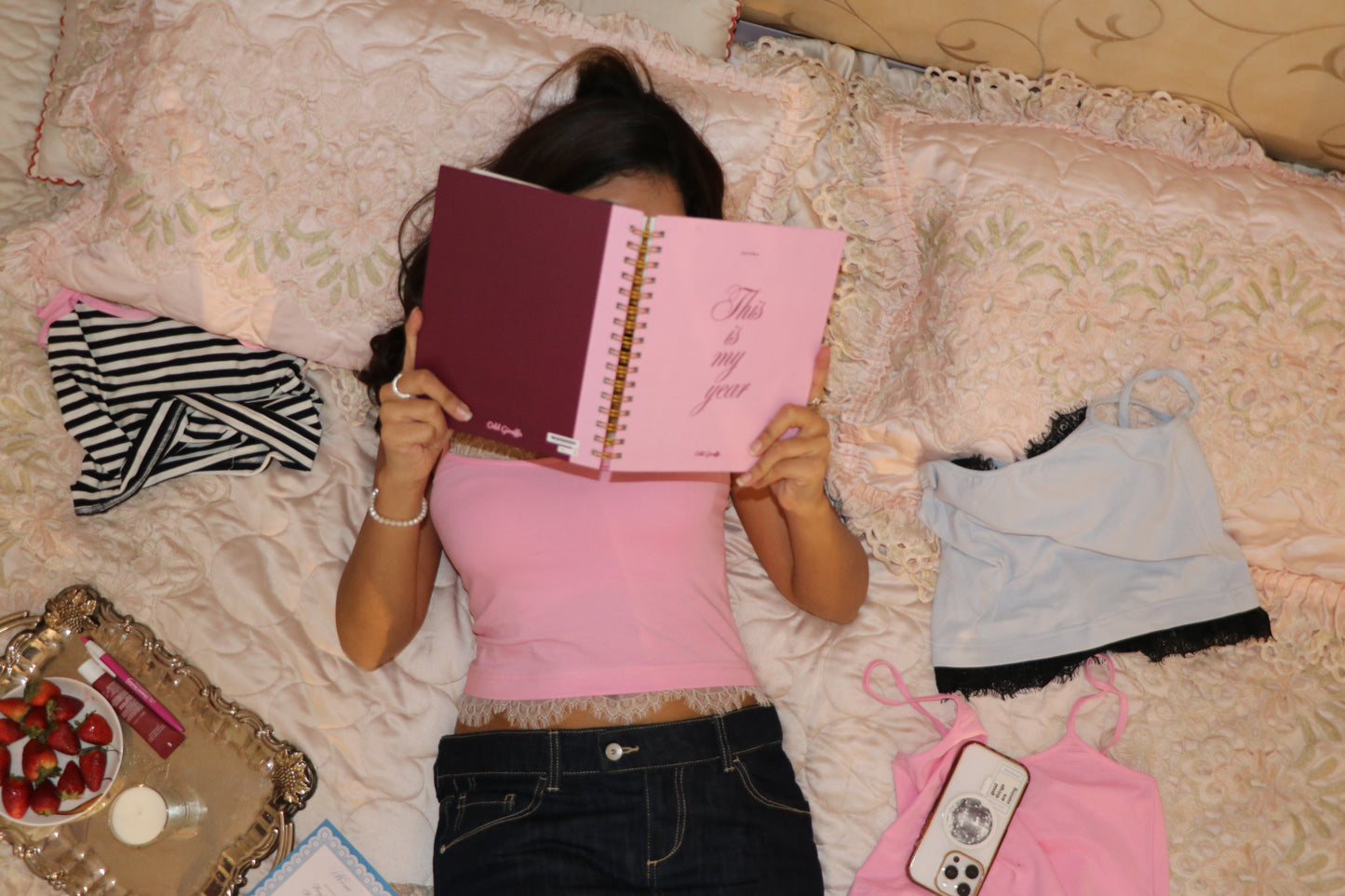 Berry Swirl: Pink Lace Tank Top