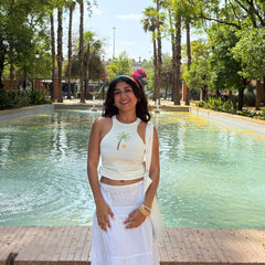 Sundazed Palm Tree Beaded Tee