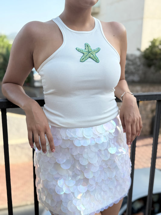 Starfish Beaded Tank