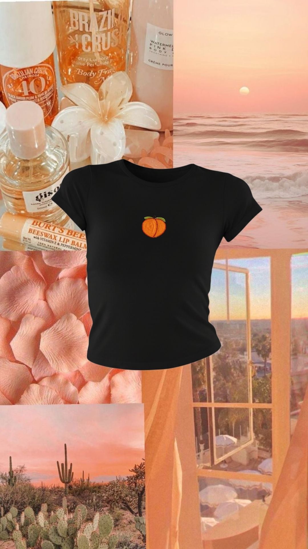 Peachy Beaded Top/Tee