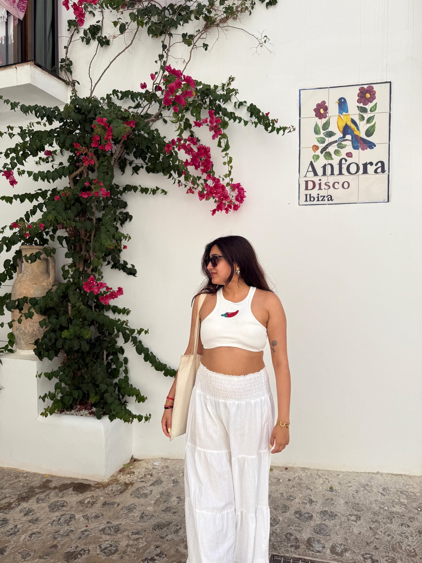 Mirchi beaded tank top